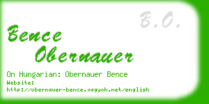 bence obernauer business card